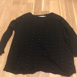 Tbags Los Angeles black studded sweater